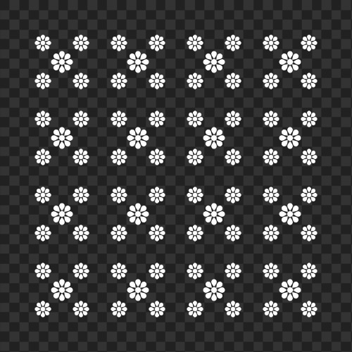 Flower pattern with transparent background.