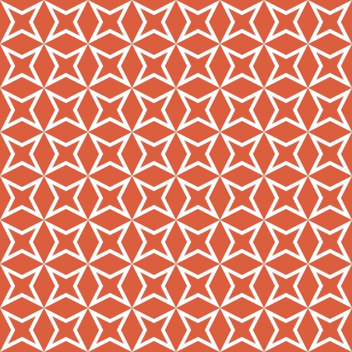 Orange pattern with stars, Image 3967